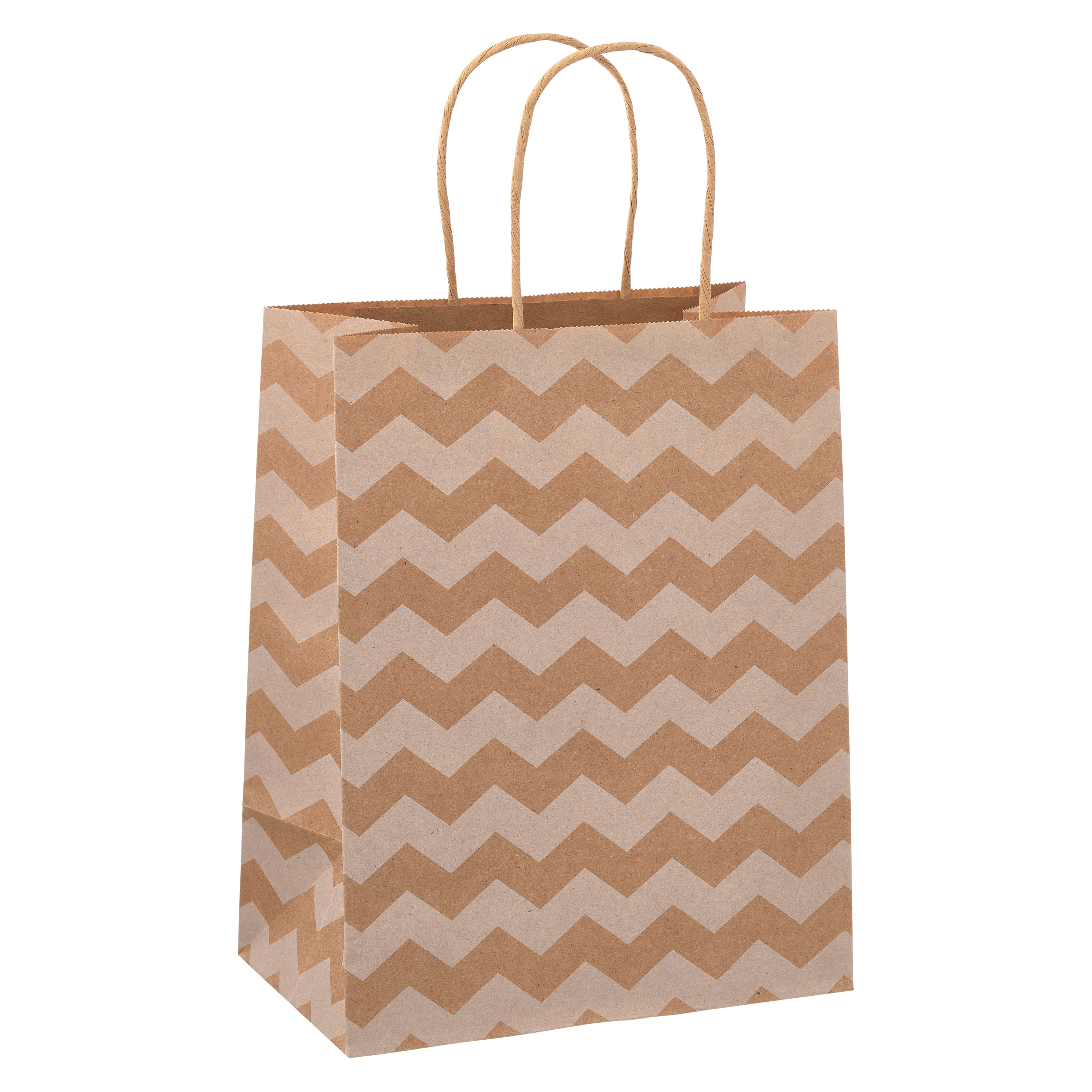 Prime Line Packaging White Paper Bags, Extra Small Paper Bags with Handles  6x3x9 50 Pack 