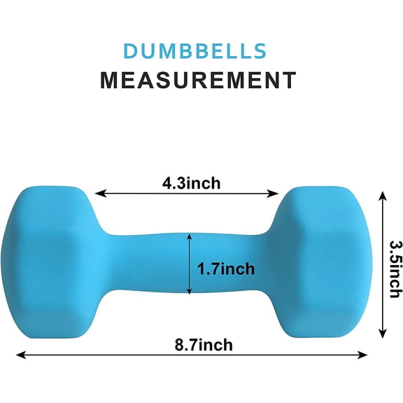 10 LB, Pair Neoprene Dumbbells for Yoga, Pilates, and Strength Training