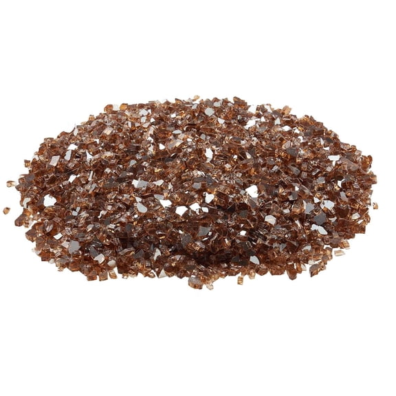 10 LBS 1/4-Inch Copper Reflective Fire Glass Rocks for Gas Fire Pit, Fireplace, and Fire Table - Decorative Landscaping Gems