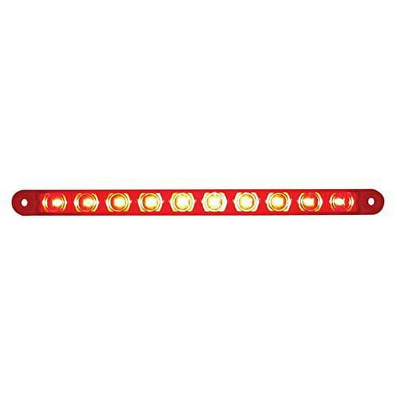 10 LED 9" Stop, Turn & Tail Light Bar Only - Red LED/Red Lens