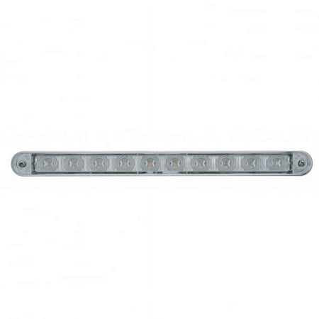 10 LED 9" Stop, Turn & Tail Light Bar w/ Bezel - Red LED/Clear Lens
