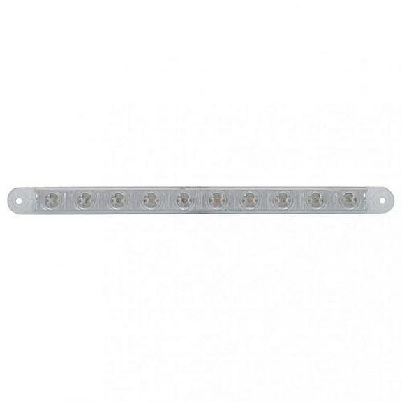 10 LED 9" Turn Signal Light Bar - Amber LED/Clear Lens (Bulk)
