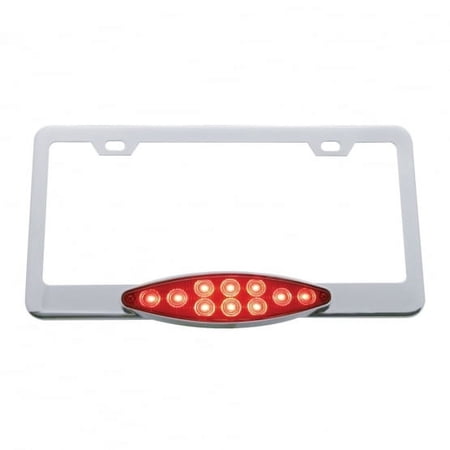 10 LED Cats Eye License Frame - Red LED/Red Lens