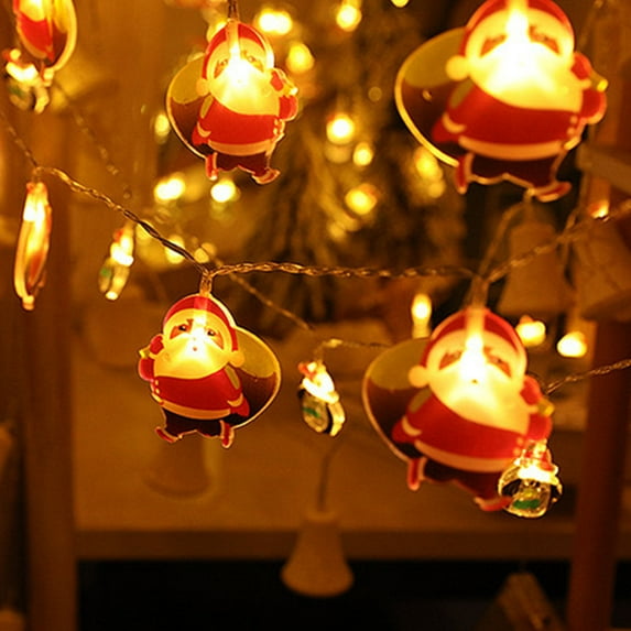 10 LED Christmas String Lights, Battery Powered Mini Fairy Lights for Tree Decorations, Indoor Outdoor Holiday Party Wedding Decor(C-1.5m-10 Lights)