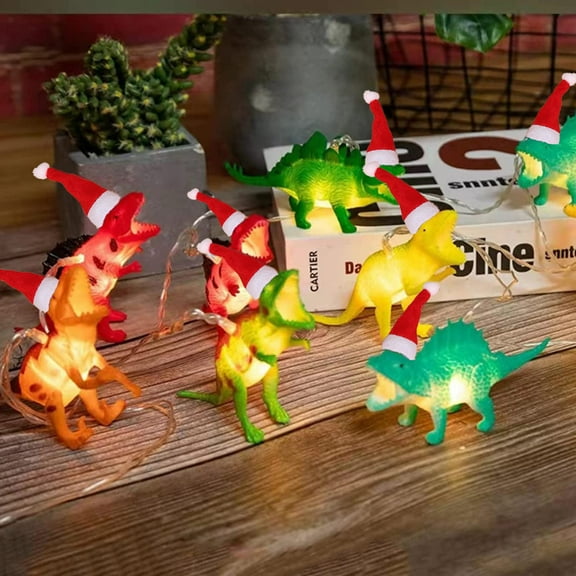10 LED Dinosaur String Christmas Ornament Lights Dinosaur Lights Night Lights For Kids Bedroom