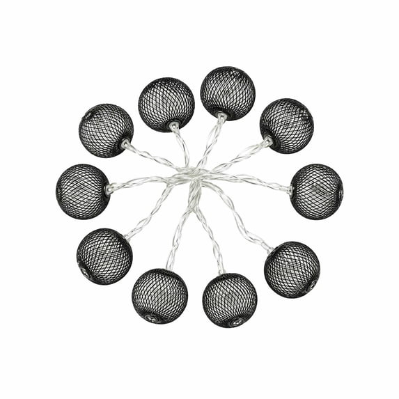 10 LED Metal Ball String Lights, Waterproof Decorative Fairy Lights, Battery Operated Indoor Outdoor Patio Lights for Bedroom, Pergola, Garden, Party, Holiday Decor