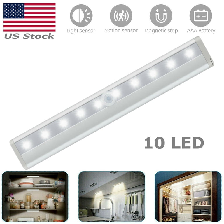 Battery Powered Sensor Light Zeutch Homelife Motion Sensor Magnetic LED ...
