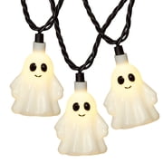 Indoor/Outdoor 10-Count LED Ghost String Lights, Warm White, 6.5', Halloween by Way To Celebrate