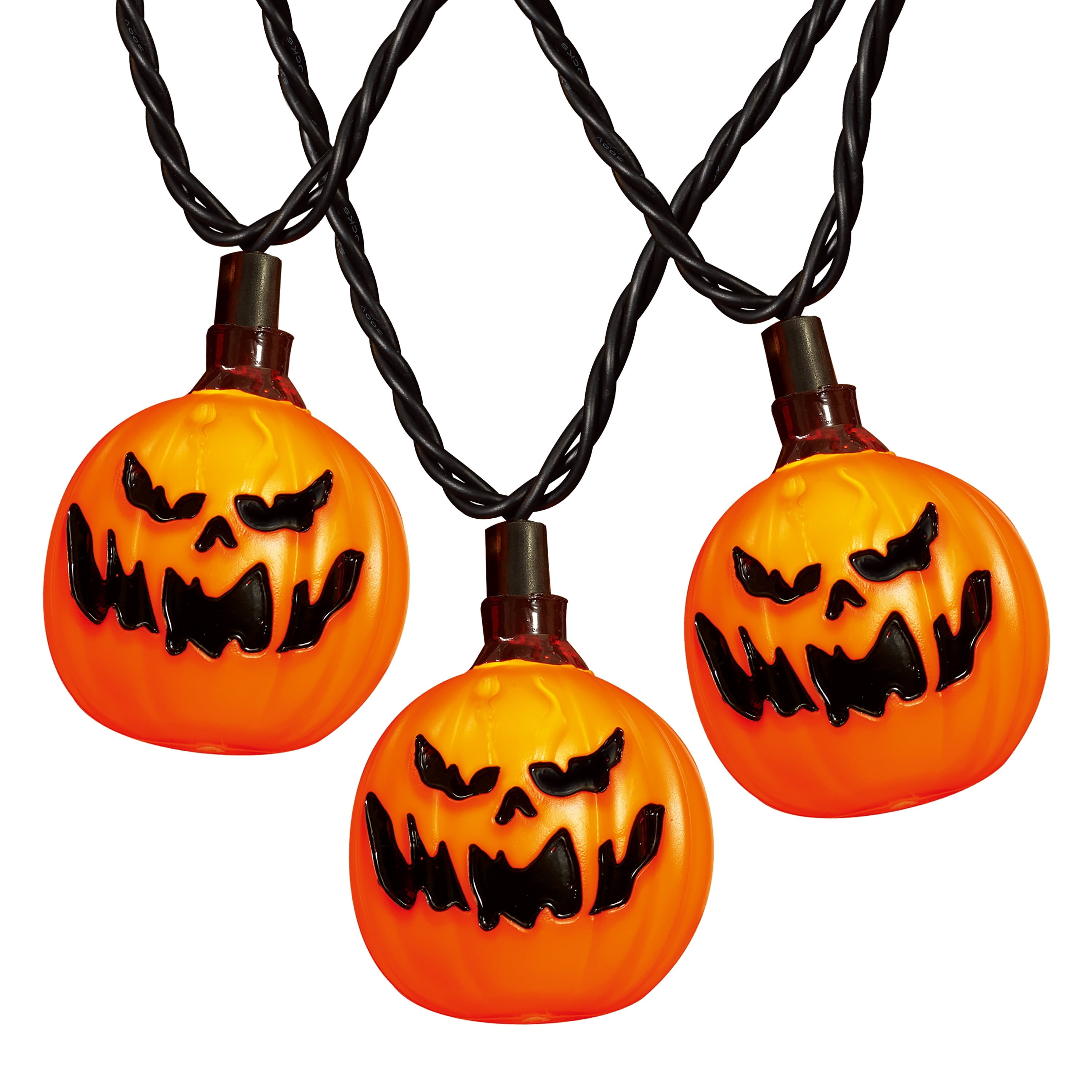 Indoor/Outdoor 10-Count LED Pumpkin String Lights, Warm White, 6.5', Halloween by Way To Celebrate