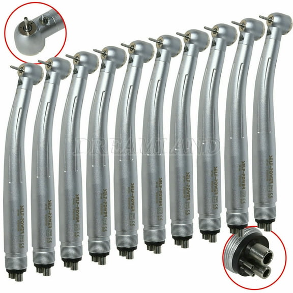 10 LED Self-power Tri-Spray Dental High Speed E-generator Handpiece 4-H