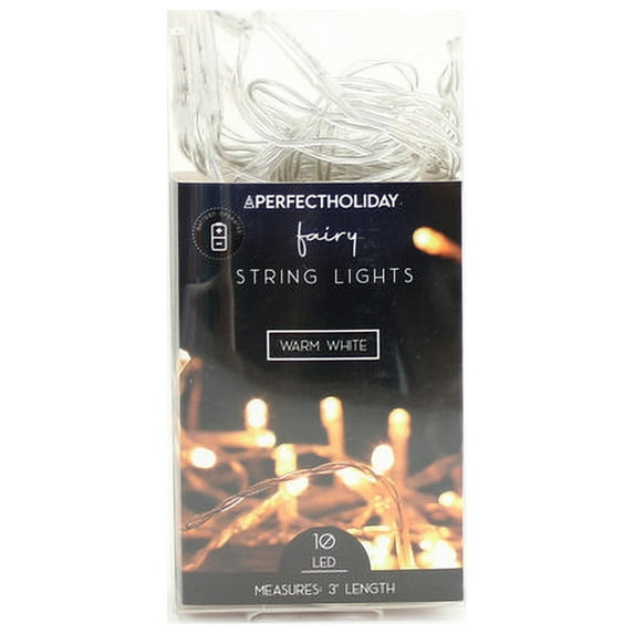 10 LED String Light Battery Operated - Bright Warm White Fairy Lights Two AA Battery Powered - Decorative Starry String Lights for Indoor and Outdoor Use - Ideal for Weddings, Parties, and Home Décor