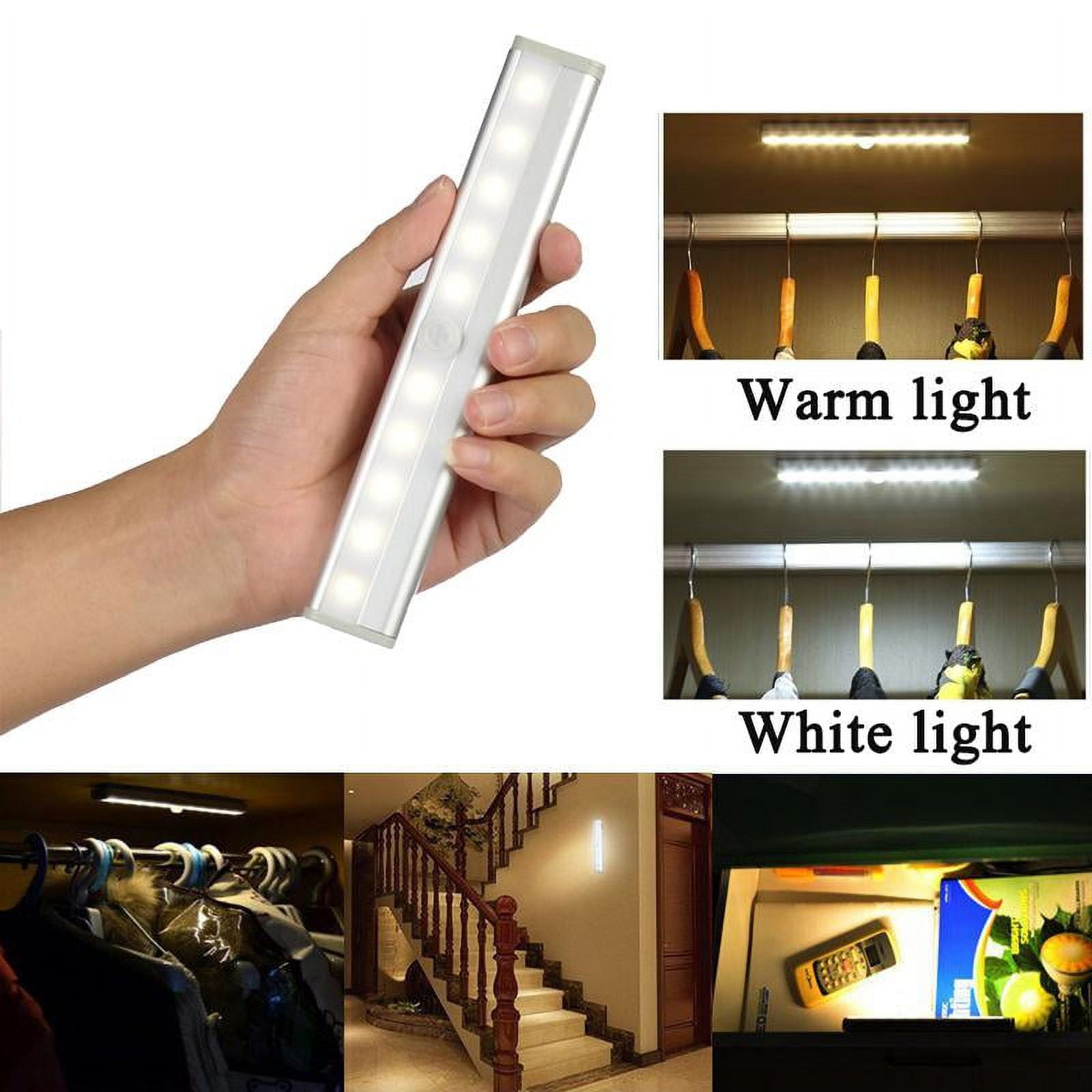 10 LED Under Lighting, Battery Operated Cordless Closet Lights
