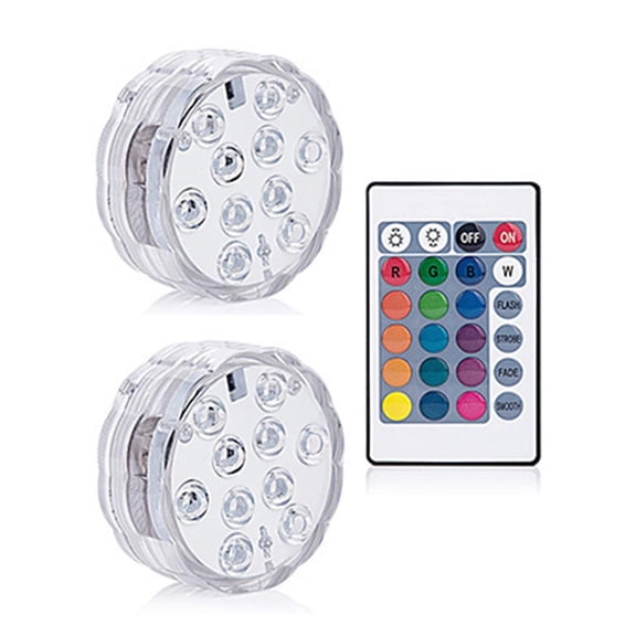 10 LEDs Light IP65 Waterproof RGB Underwater Light Vase Aquarium Decoration Lights For Pond Garden Swimming Pool ,Low Energy
