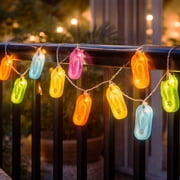 10 LED Slipper String Lights, 5ft Tropical Beach Themed Decorative Fairy Lights, Battery Operated Summer Camp Lamp for Patio, Party, and Bedroom Decor