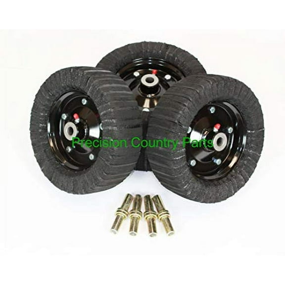 10" Laminated Tire for Finish Mower with Needle Bearings- 1/2" Axle Fits 4" Wide Fork - 4 Pack