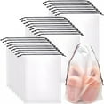 thumbnail image 1 of 10× Large Clear Shoe Bag Storage Transparent for Travel w/ Rope 12×16in Portable, 1 of 7