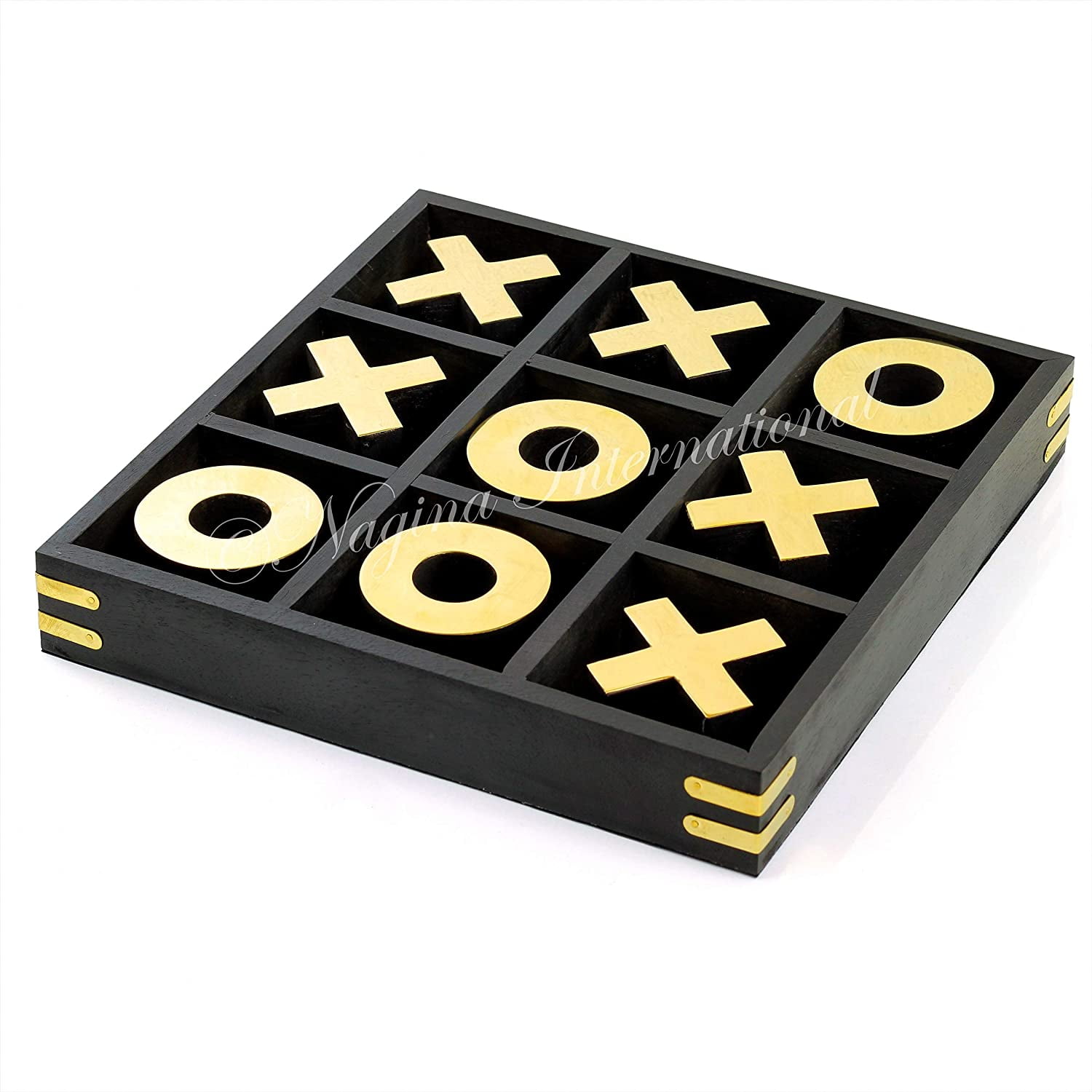 Wooden 3D Tic Tac Toe Stacking Game Challenging Table Game 4.5x3.5x5 Inch  GC