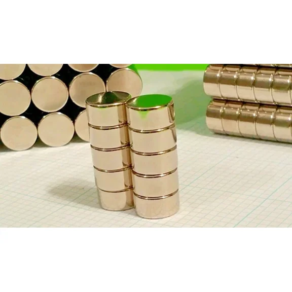 10 Large Neodymium N52 Disk Magnets. Super Strong Rare Earth 1/2" X 3/16"