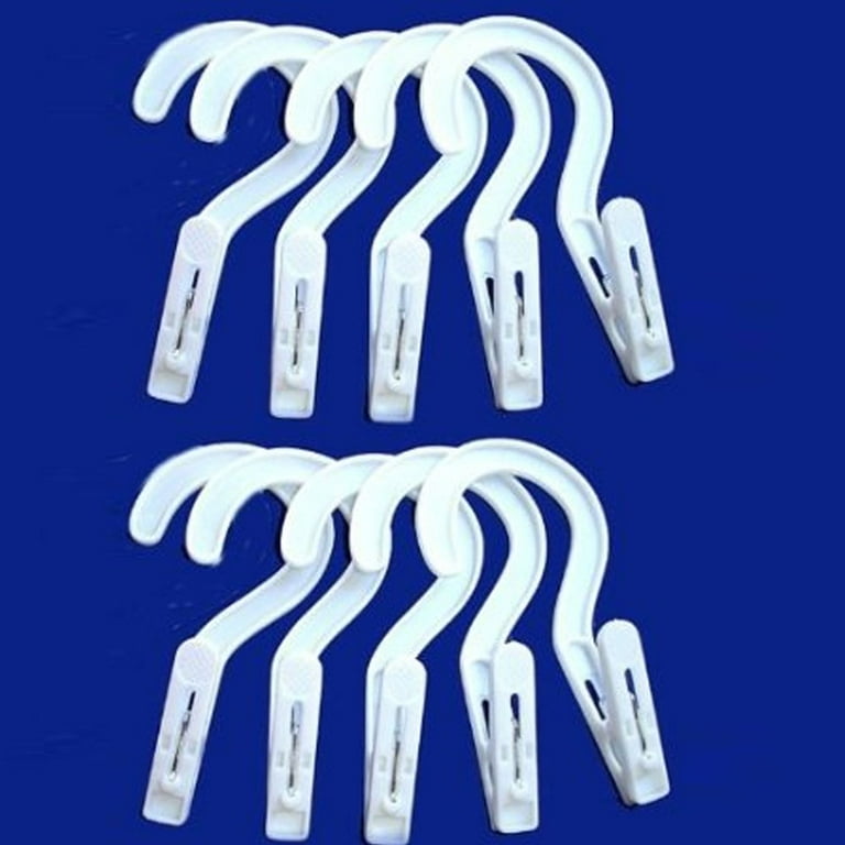 10 Laundry Hooks Clothes Pins Hanging Clips Plastic Hanger Home Travel  Portable 