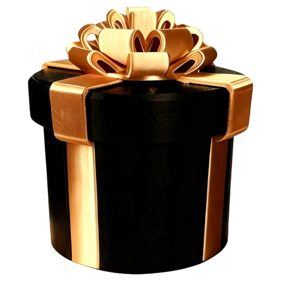 10-Layer Annoying Screw Gift Box, 3D Printed Black Nested Prank Puzzle Box with Gold Bow, Reusable Money Gift Box for Cash & Small Gifts