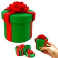 thumbnail image 1 of 10-Layer Annoying Screw Gift Box, 3D Printed Green Nested Prank Puzzle Box with Red Bow, Reusable Money Gift Box for Cash & Small Gifts, 1 of 6
