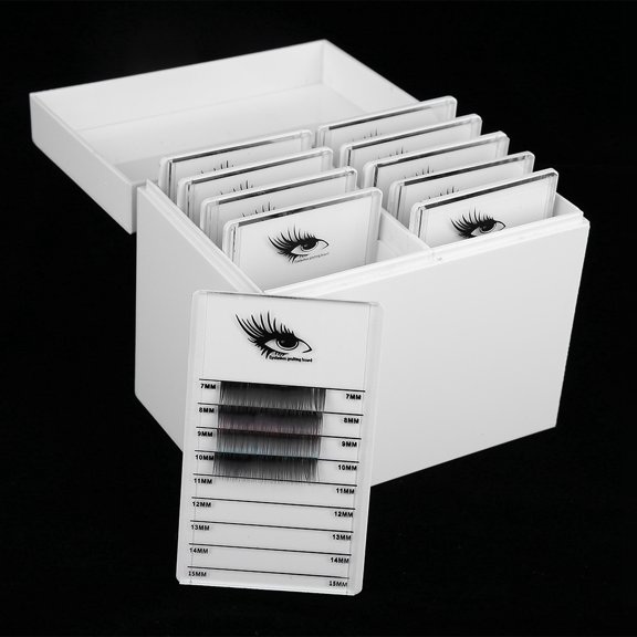 10-Layer Eyelash Extension Storage Box Acrylic False Eyelash Makeup Organizer, Professional Independent Drawer Design Display Case for Lash Artists, Approx 6.2x4.1x5.2 inches / 160x104x132 mm