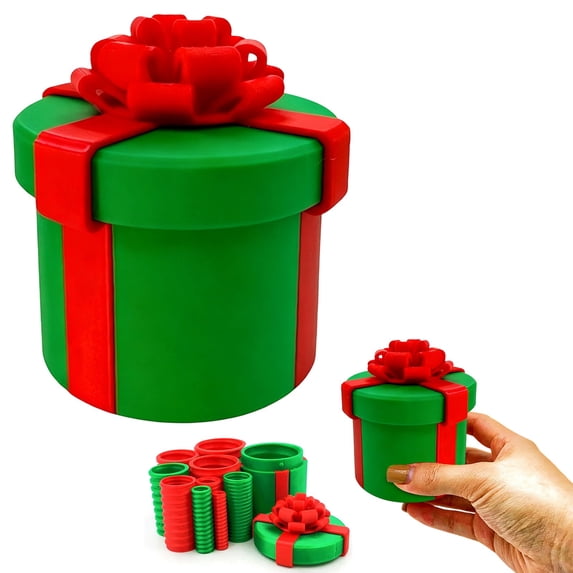 10 Layer Nested Screw Puzzle Gift Box, Reusable Annoying Prank Box for Gift Cards & Cash, Funny Secret Santa Christmas and Birthday Gag Present