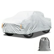 Caromop All-Weather 10-Layer Waterproof Car Cover-Maximum Protection & Easy Storage with Fit Straps & Bag-Size T1