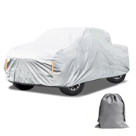 Caromop All-Weather 10-Layer Waterproof Car Cover-Maximum Protection & Easy Storage with Fit Straps & Bag-Size T2