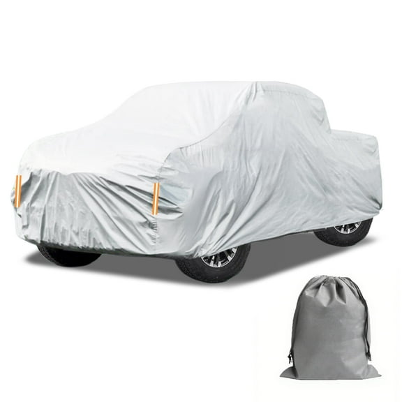 Caromop All-Weather 10-Layer Waterproof Car Cover-Maximum Protection & Easy Storage with Fit Straps & Bag-Size T3
