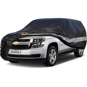 10 Layers Car Cover Waterproof All Weather for Large SUV,100% Waterproof Outdoor Car Covers Rain Snow UV Dust Protection. Custom Fit for Chevy Tahoe, Traverse, Mercedes GLS, QX80, Patrol,etc