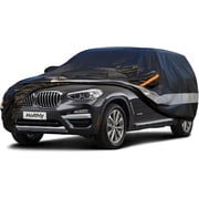 Kayme 10-Layer Waterproof All Weather Large SUV Cover Custom Fit Porsche Cayenne BMW X5 Toyota And More With Driver Door Zipper