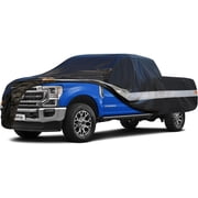 10 Layers Pickup Truck Cover Waterproof All Weather, Full Exterior Truck Car Covers Snow Sun Protection, Fit Ford F-150 250 350, GMC Sierra 1500 2500 3500, Dodge RAM 1500 ect up to 250 inch