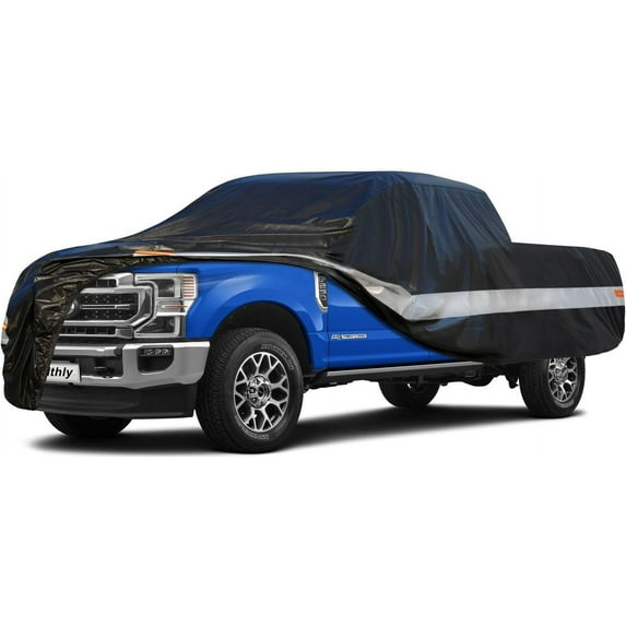 10 LayersPickup Truck Cover Waterproof All Weather, Full Exterior Truck Car Covers Snow Sun Protection, Fit Ford F-150 250 350,Chevy Silverado,GMC Sierra,Dodge RAM 1500 ect (up to 240 inch)