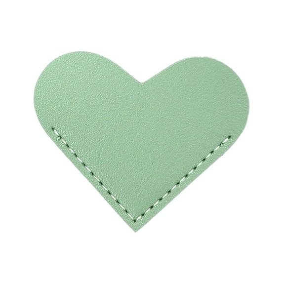 Under $10 Leather Heart Bookmarks, Pu Corner Page Markers, Leather Heart Bookmarks, Cute Corner Page Markers for Book Lovers, Handmade, Durable, Set of 6 Colors, Christmas Gifts