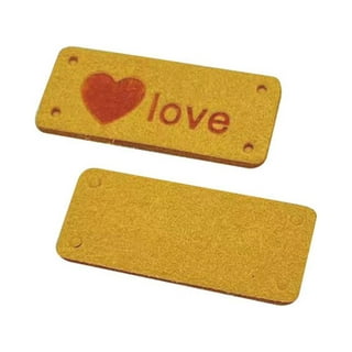 100pcs Clothing Embossed Label Decorative Clothes Sewing Leather Labels  Tags 