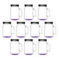 thumbnail image 1 of 10 Libbey Handle Mason Jars with Lids Set, 16 oz. - Traditional style, Drinking, Glassware - Purple, 1 of 5