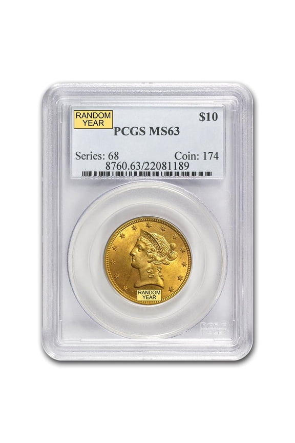 $10 Liberty Gold Eagle MS-63 PCGS (Random)