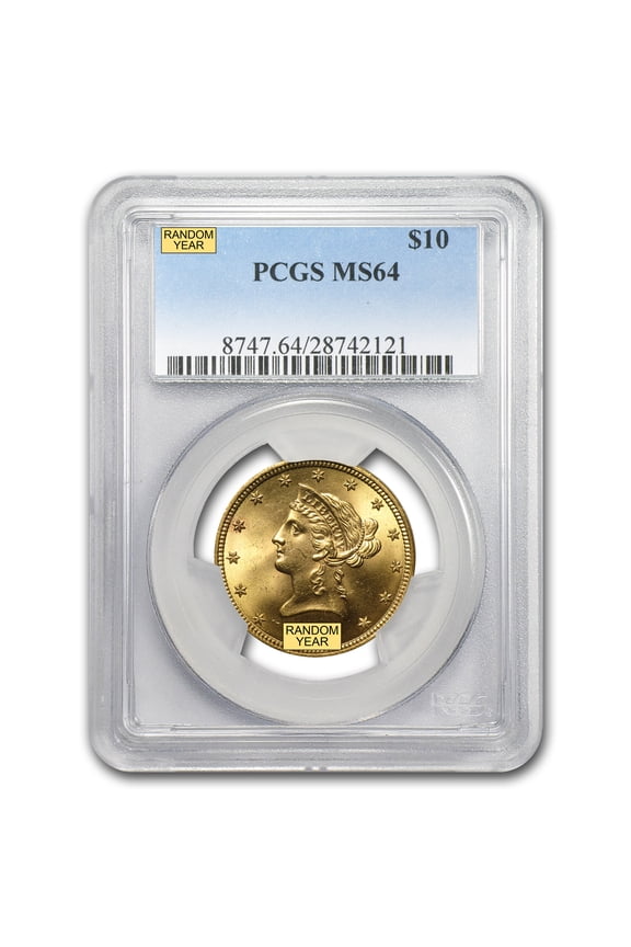$10 Liberty Gold Eagle MS-64 PCGS (Random)