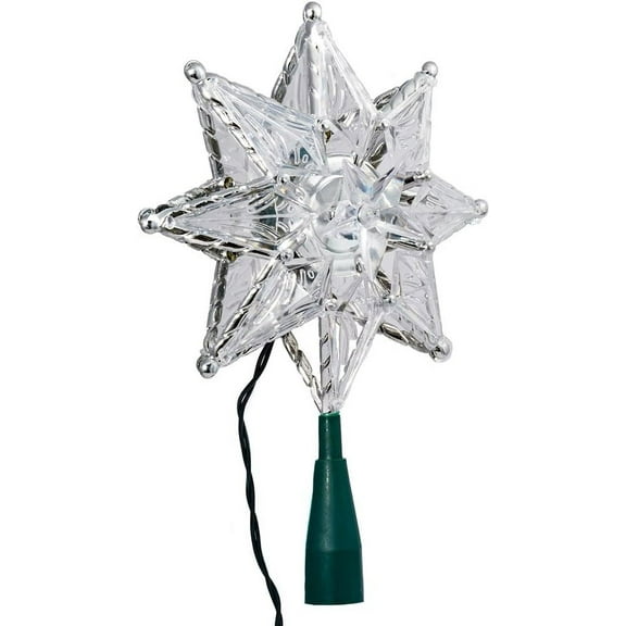 10-Light 8-Point Star Christmas Treetop, 8-Inch