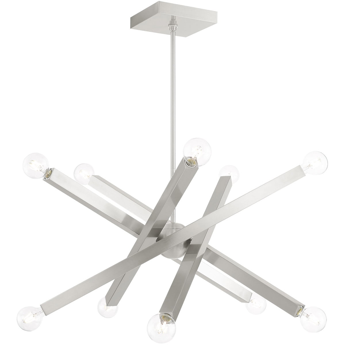 Solna Brushed Nickel 10-Light Modern Chandelier