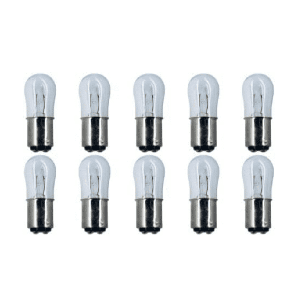 10 Light Bulbs 6W, 120V S6 Shape BA15d Base 6S6/7/120V - Walmart.com