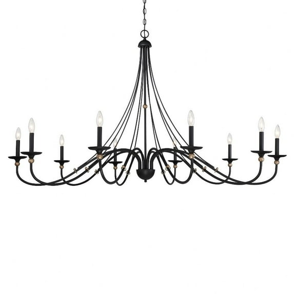 10 Light Chandelier-35 Inches Tall And 60 Inches Wide -Traditional Installation Minka Lavery 1038-677