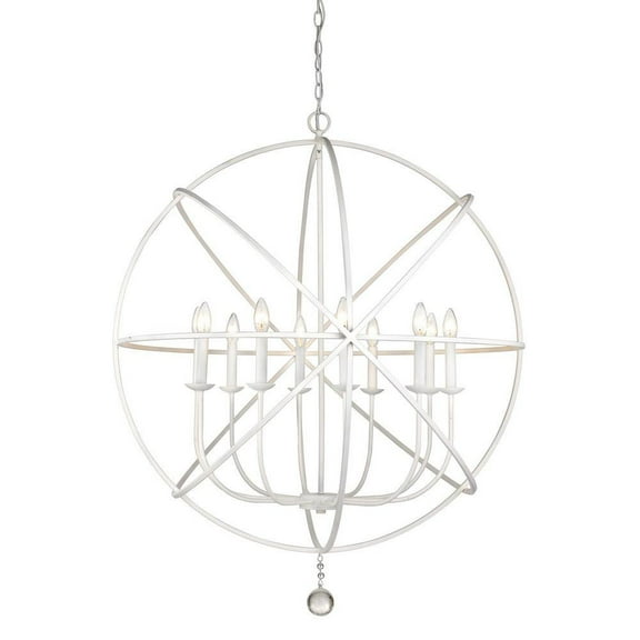 10 Light Chandelier in Shabby Chic Style 36 inches Wide By 41.63 inches High-Matte White Finish Bailey Street Home 372-Bel-2750759