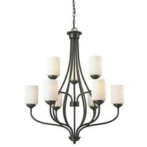 10 Light Island/Billiard In Transitional Style 38 Inches Wide By 11.75 Inches High-Matte Black Finish Z-Lite 471-3V-Mb