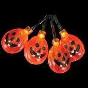10-Light LED Battery Operated with Jack-O-Lantern String Lights