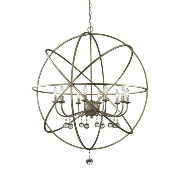 10 Light Pendant in Whimsical Style 36 inches Wide By 41.5 inches High-Antique Silver Finish Bailey Street Home 372-Bel-1776898