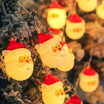 10 Light Santa Head String Light - 59 Inch Christmas Santa Claus Decorations String Lights, 3D Santa Claus Novelty Fairy Lights for Party Home Xmas Tree Decor