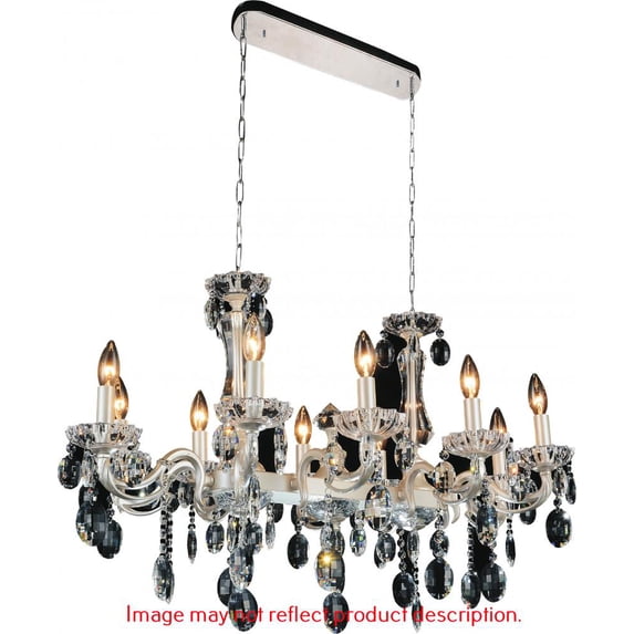 Crystal World 10 Light Silver Up Chandelier