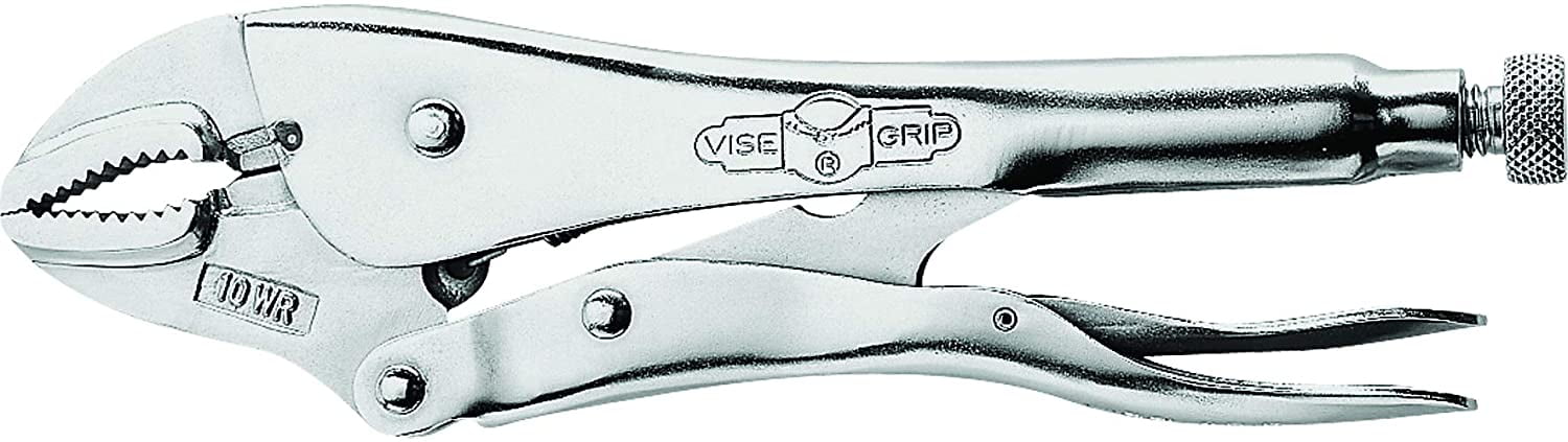 10" Locking Pliers with Wire Cutter, Curved Jaw, 10-Inch